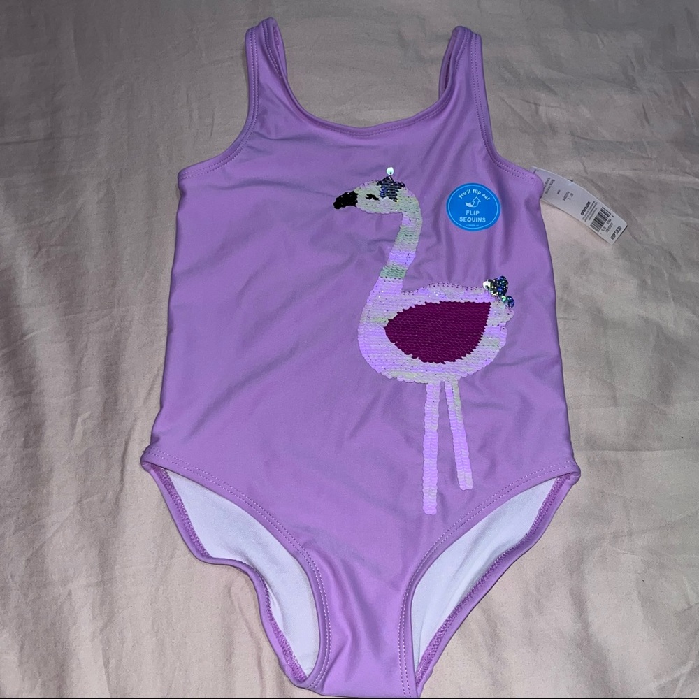 Carter’s One Piece Swimsuit Flamingo Sequin